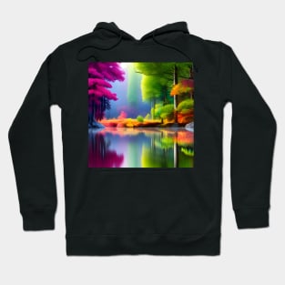 Colorful Water Reflection Hoodie